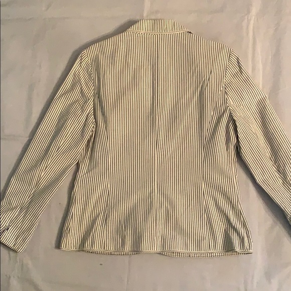 Covington Cotton Striped Unlined Blazer - Picture 6 of 7